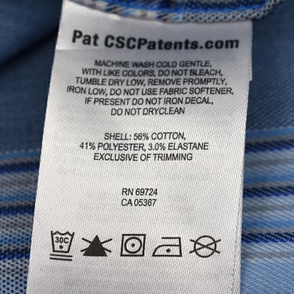 Columbia Short Sleeve Button-Down Shirt Size Medium Color Blue Plaid Gently Used - Picture 5 of 5